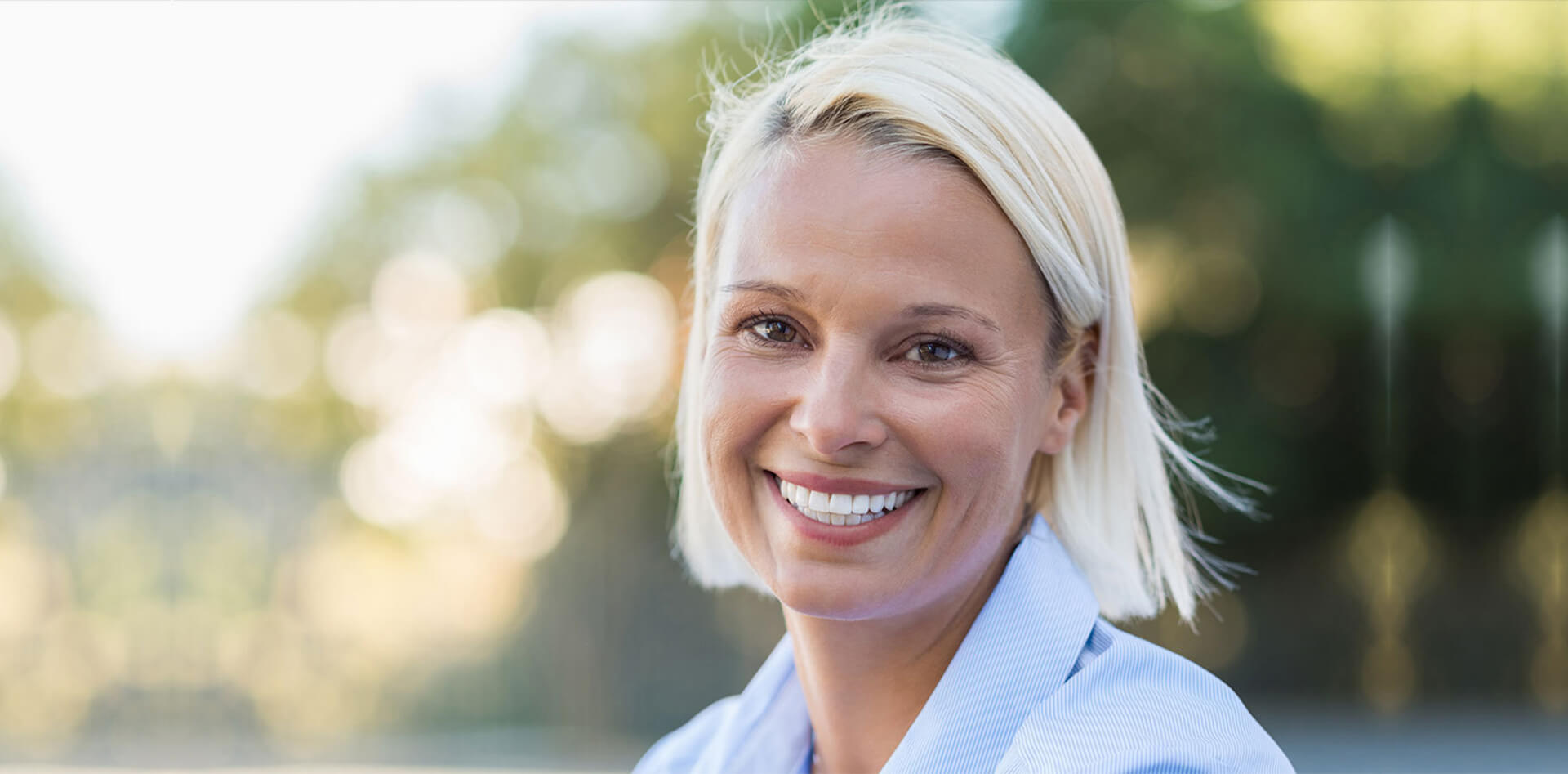 Woman smiling