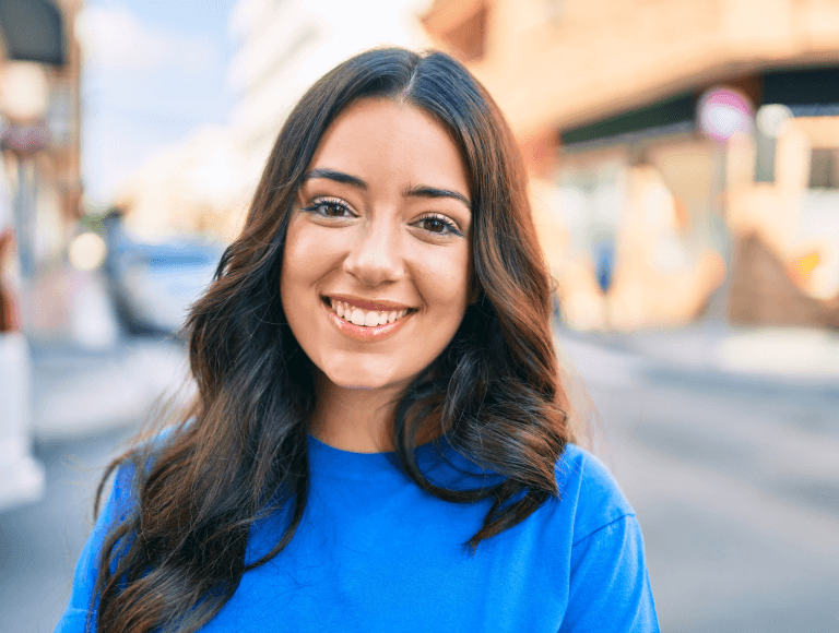 Woman smiling