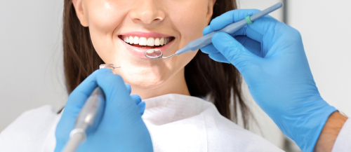 woman visiting our dentist near you